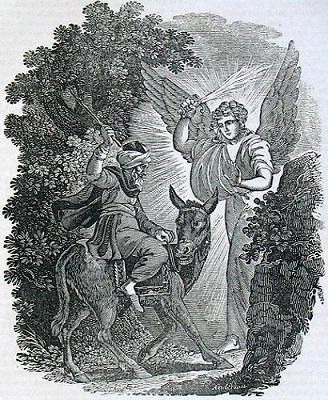 Balaam argues with his donkey.